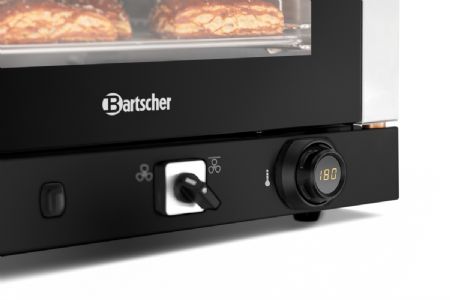 Four à convection professionnel monophasé 4 niveaux commande manette MDI cuisson ventilée et grill - Bartscher - 120827