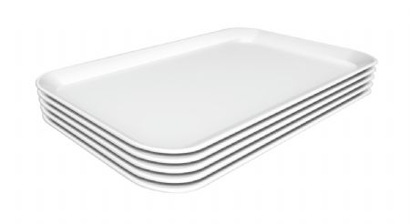 Plat de prsentation blanc - 240x350x17 mm