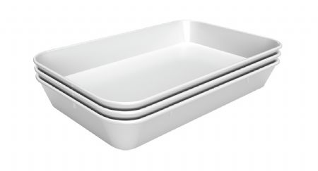 Plat de prsentation blanc - 280x420x60 mm