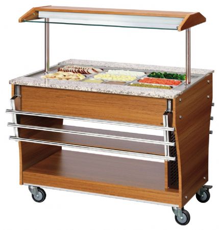 Buffet Maintien Chaud Chariot 3x 1/1GN 1200x880x1370 mm - Bartscher - 125614