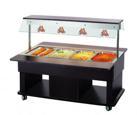 Chariot maintient chaud transportable 4x GN 1/1 - 1425x1160x1200 mm