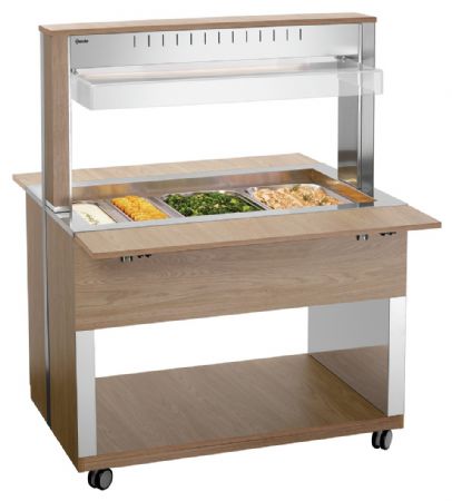 Buffet Maintien Chaud Chariot W3110-200U 3 récipients GN 1/1 1170x1250x1510 mm - Bartscher - 125633