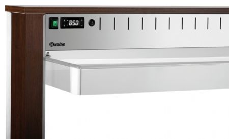 Buffet Maintien Chaud Chariot W3110-200W 3 récipients GN 1/1 et éclairage LED 1170x1250x1510 mm - Bartscher - 125633V1