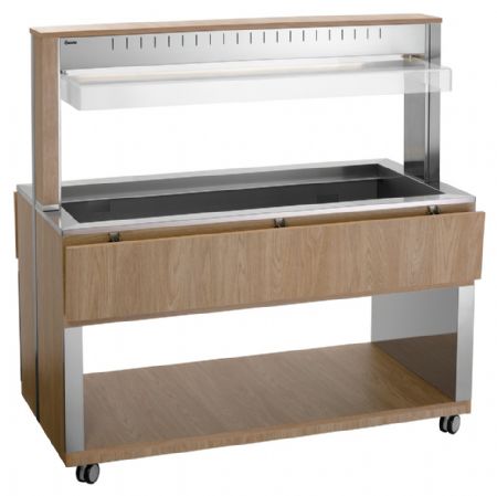 Buffet Maintien Chaud Chariot W4110-200U 4 récipients GN 1/1 1495x1250x1520 mm - Bartscher - 125634