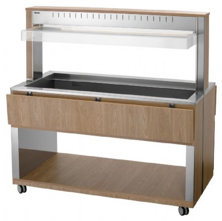 Buffet Maintien Chaud Chariot W4110-200U 4 récipients GN 1/1 1495x1250x1520 mm - Bartscher - 125634