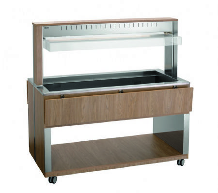 Chariot maintient chaud transportable 4x GN 1/1 clairage LED - 1495x1250x1520 mm