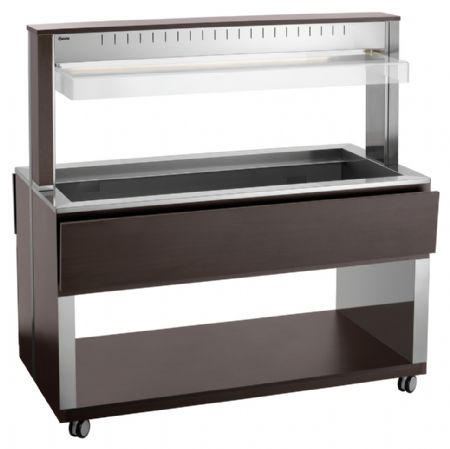 Buffet Maintien Chaud Chariot W4110-200W 4 récipients GN 1/1 1495x1250x1520 mm - Bartscher - 125634V1