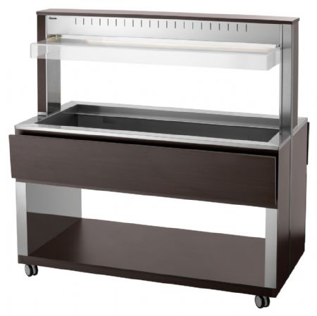 Buffet Maintien Chaud Chariot W4110-200W 4 récipients GN 1/1 1495x1250x1520 mm - Bartscher - 125634V1