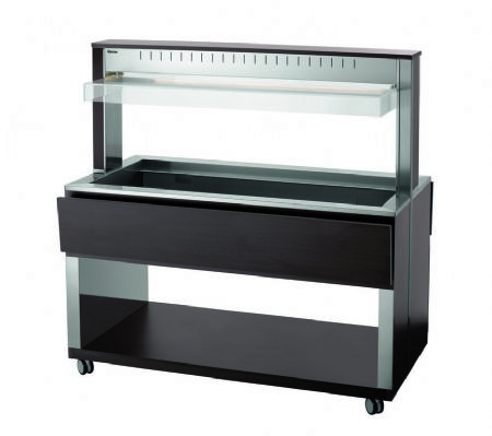 Chariot maintient chaud transportable 4x GN 1/1 clairage LED - 1495x1250x1520 mm