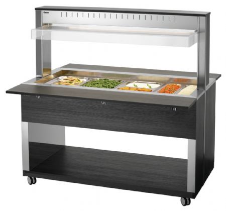 Buffet Maintien Chaud Chariot W4110-200A 4 récipients GN 1/1 1495x1250x1520 mm - Bartscher - 125634V2