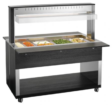 Buffet Maintien Chaud Chariot W4110-200A 4 récipients GN 1/1 1495x1250x1520 mm - Bartscher - 125634V2