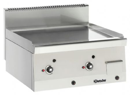 Plaque à snacker pro profondeur 600 grill gaz 600, B600, lisse Gaz - Bartscher - 1311813