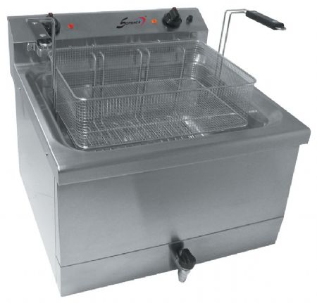 Friteuse cuve ronde professionnelle Triphasé 1 cuve 18 L - Sofraca - 13144AC