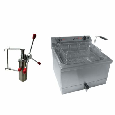 Pack Friteuse  beignets lectrique 1 cuve 18L et Doseur  chichis - Profondeur 600mm