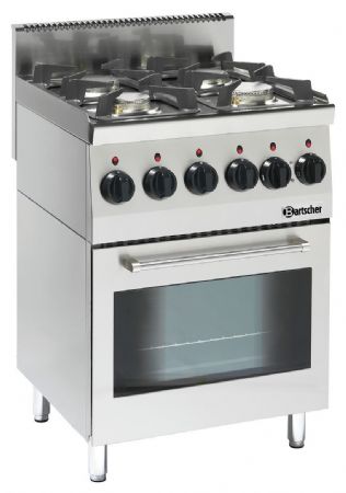 Fourneau profondeur 600 gaz 600, L600, 4PL, FE - Bartscher - 1315563
