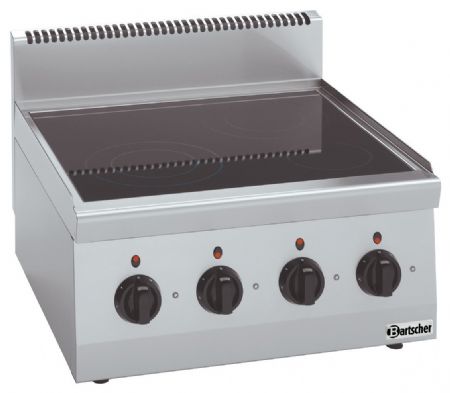 Fourneau profondeur 600 vitro 600, 4P, AT, 4 brûleurs, Gaz - Bartscher - 131850