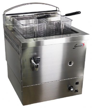 Friteuse professionnelle cuve ronde Gaz cuves 10 litres - Sofraca - 13207