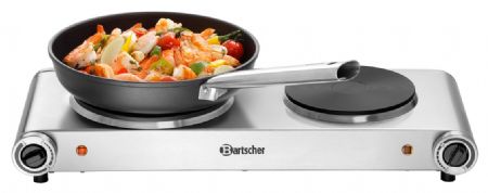 Réchaud électrique 2K2500 2 zones de cuisson 535x225x90 mm - Bartscher - 150310