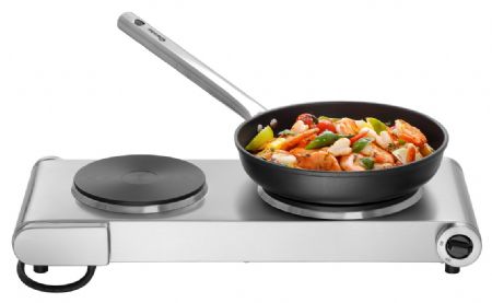Réchaud électrique 2K2500 2 zones de cuisson 535x225x90 mm - Bartscher - 150310