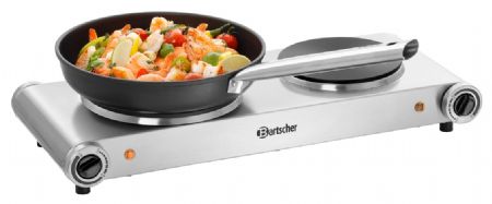 Réchaud électrique 2K2500 2 zones de cuisson 535x225x90 mm - Bartscher - 150310