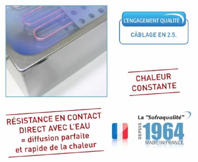 Bain marie �lectrique compact � poser avec robinet de vidange 1 cuve de 18L - 1xGN1/3 + 2xGN1/6 ( ou 4xGN1/6)