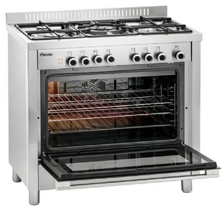 Cuisinière professionnelle à gaz BGH 600-521 5 brûleurs - Bartscher - 1519821