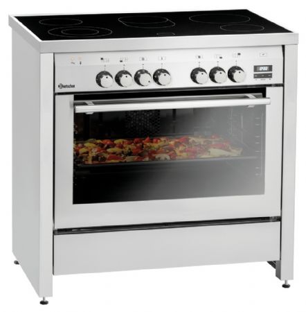 Cuisinière professionnelle Fourneau vitro 5K-EBMF 5 feux - Bartscher - 155670