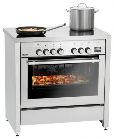 Cuisinière professionnelle Fourneau vitro 5K-EBMF 5 feux - Bartscher - 155670
