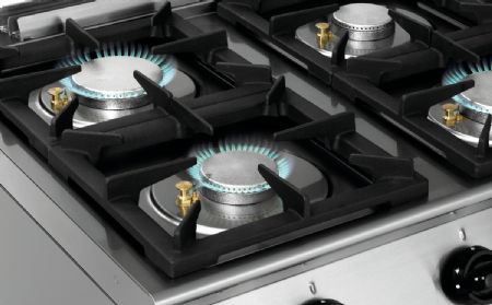 Fourneau profondeur 700 à gaz MFG 7341 avec 4 brûleurs, Gaz - Bartscher - 1582011
