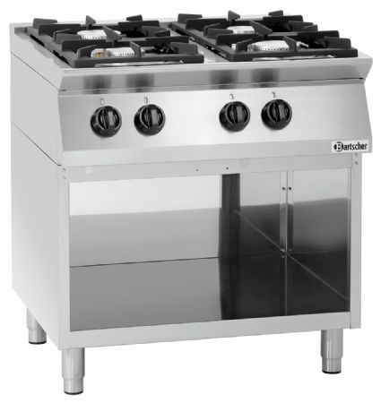 Fourneau profondeur 700 à gaz MFGO 7040 4 feux Gaz - Bartscher - 1582051
