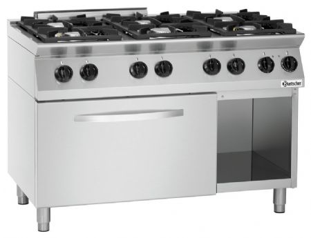 Fourneau profondeur 650 Cuisinière à gaz MFG 7360 6 brûleurs Gaz - Bartscher - 1582201