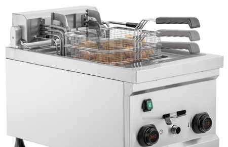 Friteuse professionnelle électrique avec relevage automatique, de 12 litres et 1 panier - Bartscher - 162654