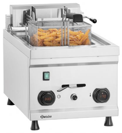 Friteuse professionnelle électrique avec relevage automatique, de 12 litres et 1 panier - Bartscher - 162654