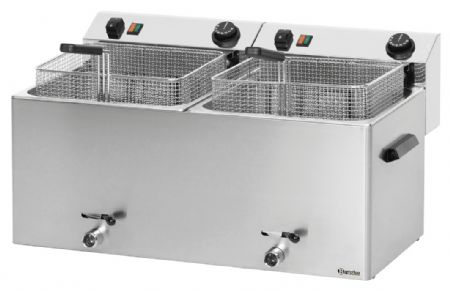 Friteuse A poser petite capacité PROFESSIONAL II double cuves 10 litres 16,2 kW Triphasé - Bartscher - 162910