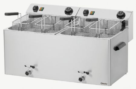 Friteuse A poser petite capacité PROFESSIONAL II double cuves 10 litres 16,2 kW Triphasé - Bartscher - 162910