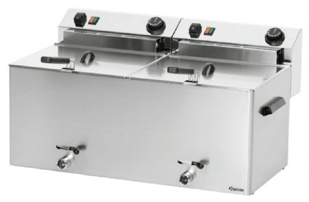 Friteuse A poser petite capacité PROFESSIONAL II double cuves 10 litres 16,2 kW Triphasé - Bartscher - 162910