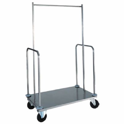 Chariot à bagages et porte-habits inox capacité 200 kg Chariot à bagages et porte-habits inox capacité 200 kg