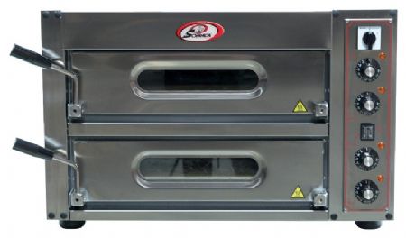 Four à pizzas professionnel électrique Triphasé 2 chambres 8 pizzas ø 240 mm - Sofraca - 18524