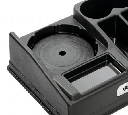Présentoir à café 1190 5 compartiments de rangement, bac d'égouttage et insert réglable verseuse jusqu'à 19 cm - Bartscher - 190153