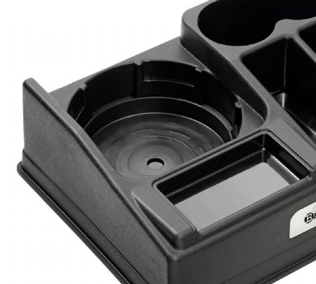 Présentoir à café 1190 5 compartiments de rangement, bac d'égouttage et insert réglable verseuse jusqu'à 19 cm - Bartscher - 190153