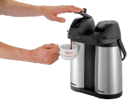 Thermos à pompe Duo 1,9L-ST - Bartscher - 190208