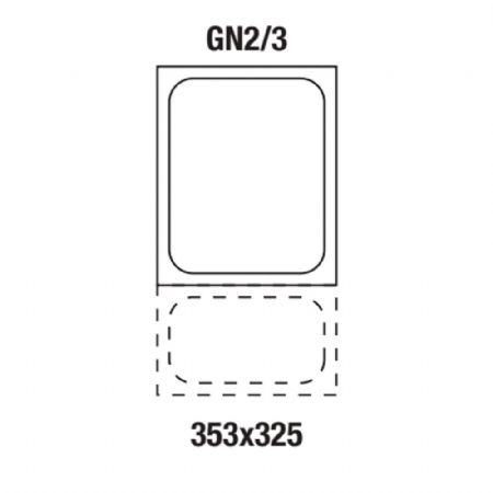 Bac inox h. 40mm gastronorm - cap. 3 1l. - 353 x 325 x 40mm