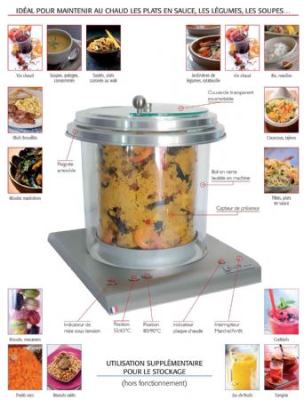 Chauffe aliments professionnel 12L puissance 800 W - Sofraca - 20002