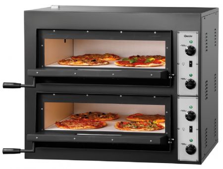 Four à pizzas professionnel électrique CT200 double chambre 8 pizzas 30 cm Triphasé - Bartscher - 2002020