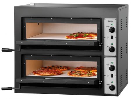 Four à pizzas professionnel électrique CT200 double chambre 8 pizzas 30 cm Triphasé - Bartscher - 2002020