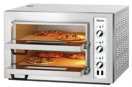 Four à Pizzas professionnel électrique NT 502 double chambre 8 pizzas 25 cm Triphasé - Bartscher - 2002028