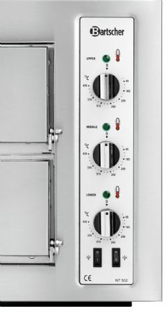 Four à Pizzas professionnel électrique NT 502 double chambre 8 pizzas 25 cm Triphasé - Bartscher - 2002028