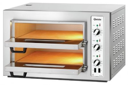 Four à Pizzas professionnel électrique NT 502 double chambre 8 pizzas 25 cm Triphasé - Bartscher - 2002028