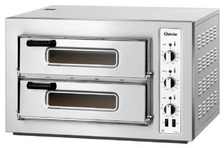 Four à Pizzas professionnel électrique NT 502 double chambre 8 pizzas 25 cm Triphasé - Bartscher - 2002028