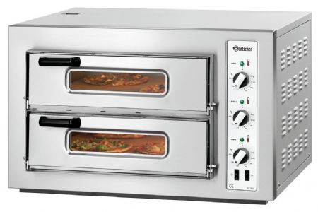 Four à Pizzas professionnel électrique NT 502 double chambre 8 pizzas 25 cm Triphasé - Bartscher - 2002028